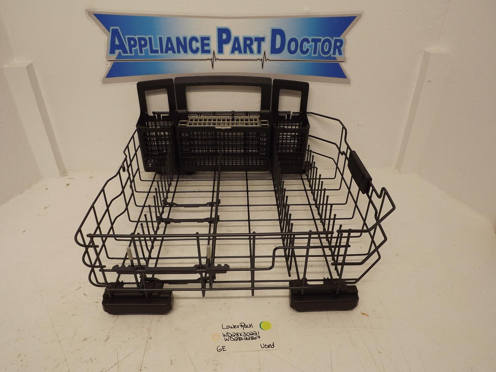 GE Dishwasher WD28X30221 WD28X22867 Lower Rack Used GE Dishwasher WD28X30221 WD28X22867 Lower Rack Used